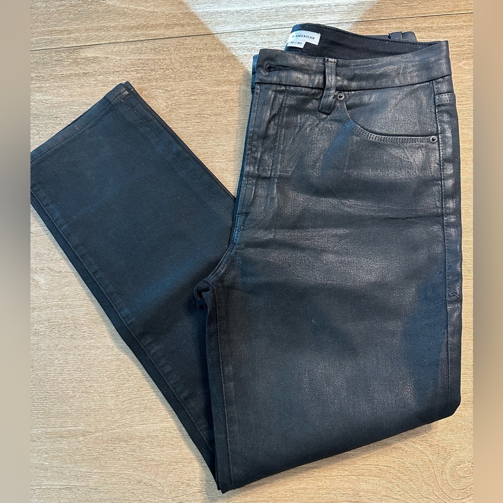 Women’s Good American Coated Straight Leg Jean